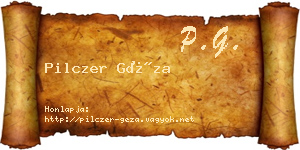 Pilczer Géza névjegykártya